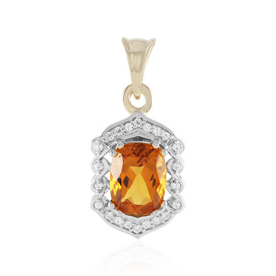 9K Madeira Citrine Gold Pendant