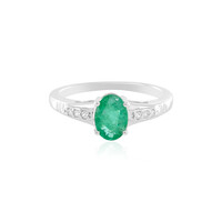 Zambian Emerald Silver Ring