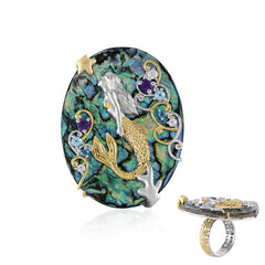 Abalone Shell Silver Ring (Gems en Vogue)