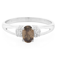 Cinnamon Zircon Silver Ring