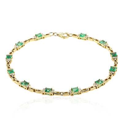 14K AAA Zambian Emerald Gold Bracelet (CIRARI)