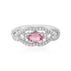 Nigerian Pink Tourmaline Silver Ring