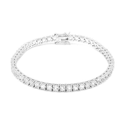 White Topaz Silver Bracelet