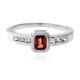 Mahogany Zircon Silver Ring