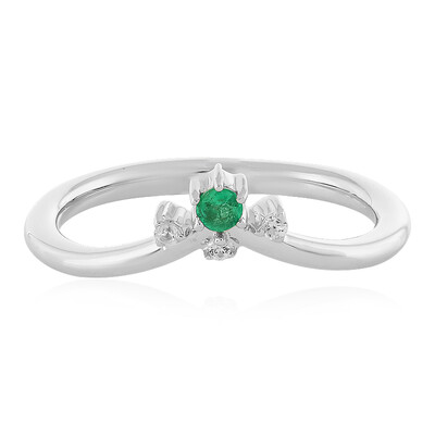 Colombian Emerald Silver Ring