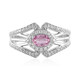 Unheated Ceylon Pink Sapphire Silver Ring