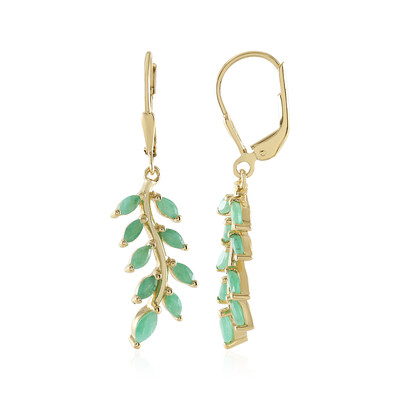 Socoto Emerald Silver Earrings