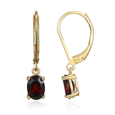 Mozambique Garnet Brass Earrings (Juwelo Style)