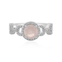 Rose Quartz Silver Ring