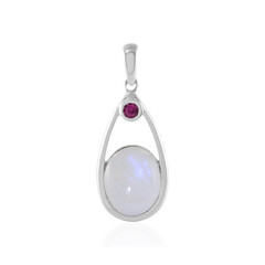 Rainbow Moonstone Silver Pendant