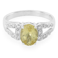 Lemon Apatite Silver Ring