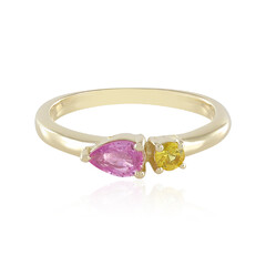 9K Unheated Ceylon Pink Sapphire Gold Ring (Adela Gold)