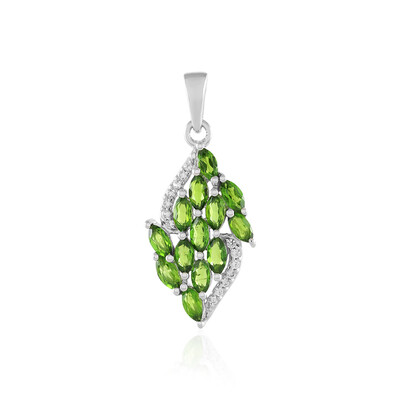 Russian Diopside Silver Pendant