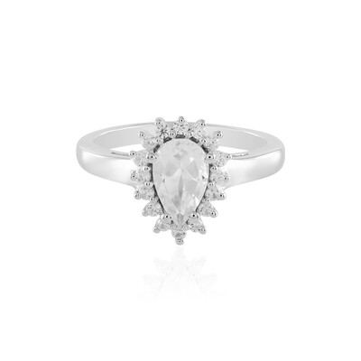 White Topaz Silver Ring