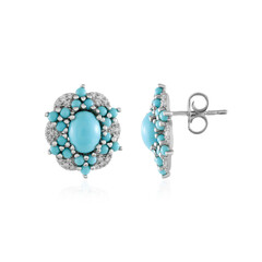 Sleeping Beauty Turquoise Silver Earrings