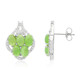 Imperial Chrysoprase Silver Earrings