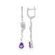 Siberian Amethyst Silver Earrings