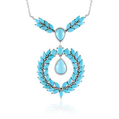 Sleeping Beauty Turquoise Silver Necklace