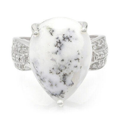 Dendritic Agate Silver Ring