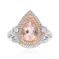 14K AAA Morganite Gold Ring (CIRARI)