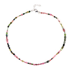 Fancy Tourmaline Silver Necklace