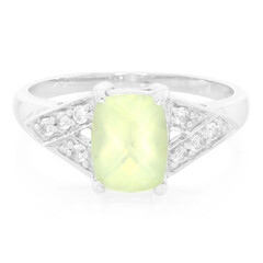 Prehnite Silver Ring