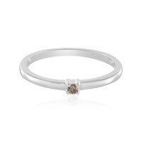 I3 Champagne Diamond Silver Ring