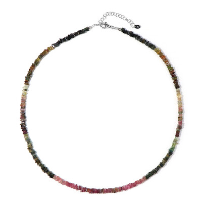 Fancy Tourmaline Silver Necklace