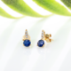 14K Ceylon Blue Sapphire Gold Earrings (CIRARI)