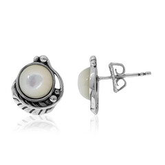 Mother of Pearl Silver Earrings (Desert Chic)