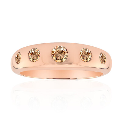 9K SI1 Argyle Rose De France Diamond Gold Ring (Annette)