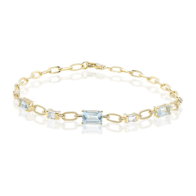 14K AAA Brazilian Aquamarine Gold Bracelet (CIRARI)