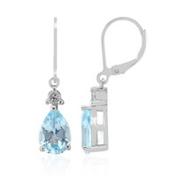 Sky Blue Topaz Silver Earrings