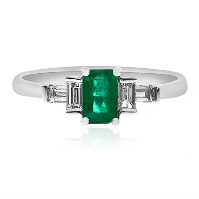 10K AAA Zambian Emerald Gold Ring