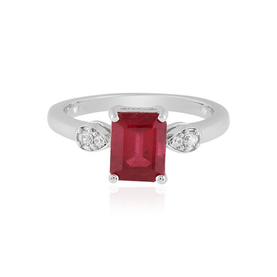 Bemainty Ruby Silver Ring