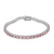 Brazilian Pink Tourmaline Silver Bracelet