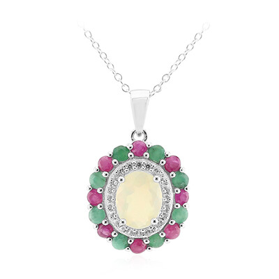 Welo Opal Silver Necklace