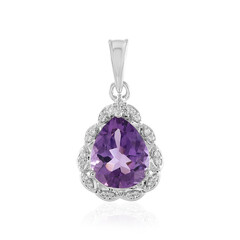 Rose de France Amethyst Silver Pendant