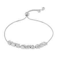 White Topaz Silver Bracelet