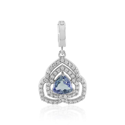 Unheated Tanzanite Silver Pendant