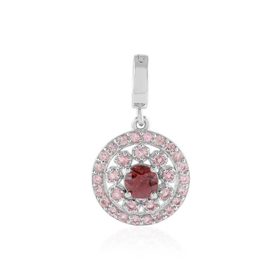 Mahogany Zircon Silver Pendant