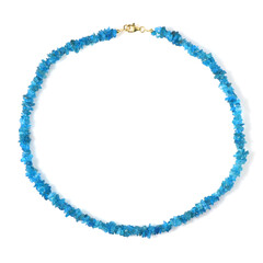 Neon Blue Apatite Silver Necklace