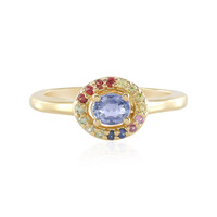 Unheated Ceylon Blue Sapphire Silver Ring