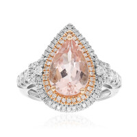 14K AAA Morganite Gold Ring (CIRARI)