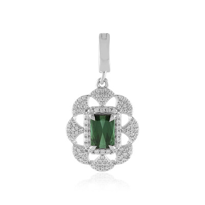 Benedito Green Tourmaline Silver Pendant