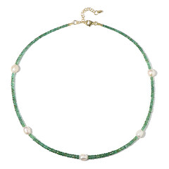 Zambian Emerald Silver Necklace (Riya)