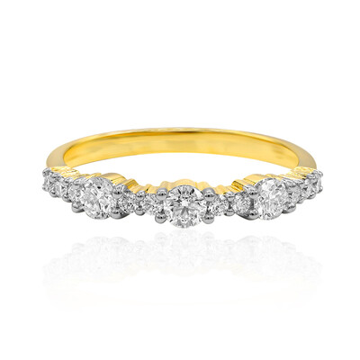 18K IF (D) Diamond Gold Ring (Annette)