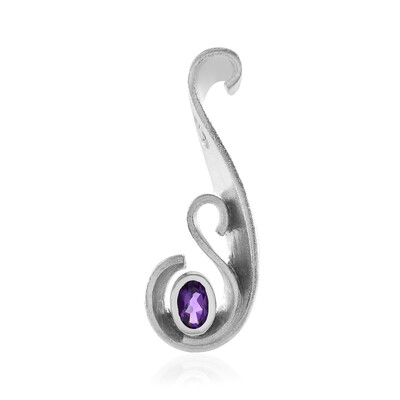 Siberian Amethyst Silver Pendant (MONOSONO COLLECTION)