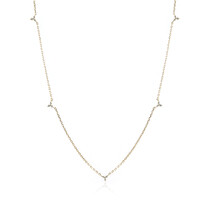 9K Flawless (F) Diamond Gold Necklace