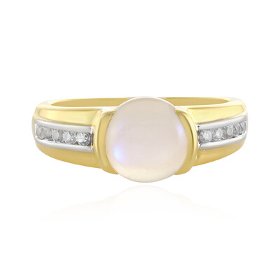 Tanzanian Rainbow Moonstone Silver Ring